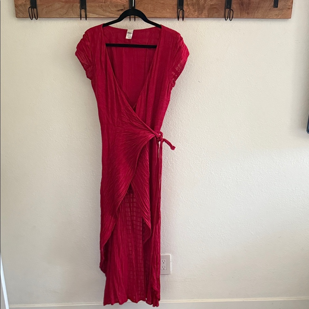 L*Space Vibrant Red Asymmetrical Dress